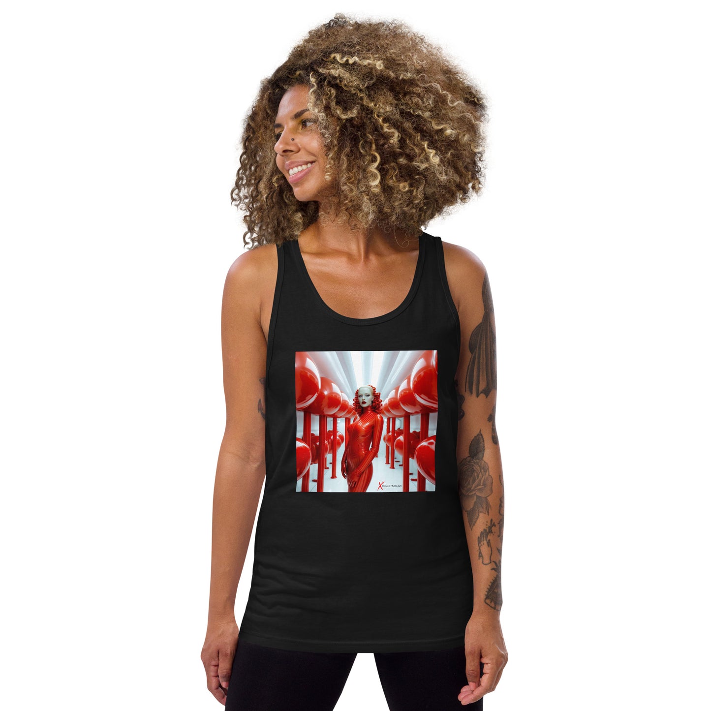 Unisex Tank Top, Latex in Red