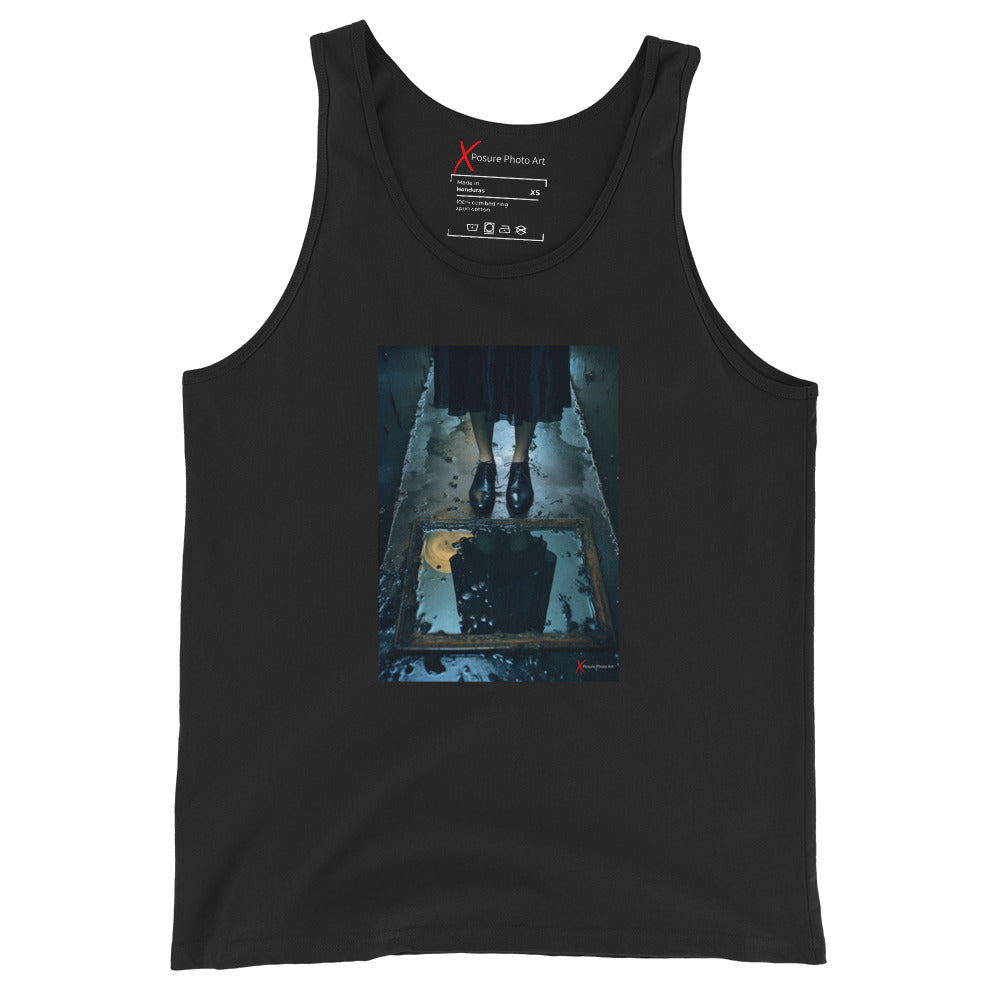Unisex Tank Top, Woman Reflection