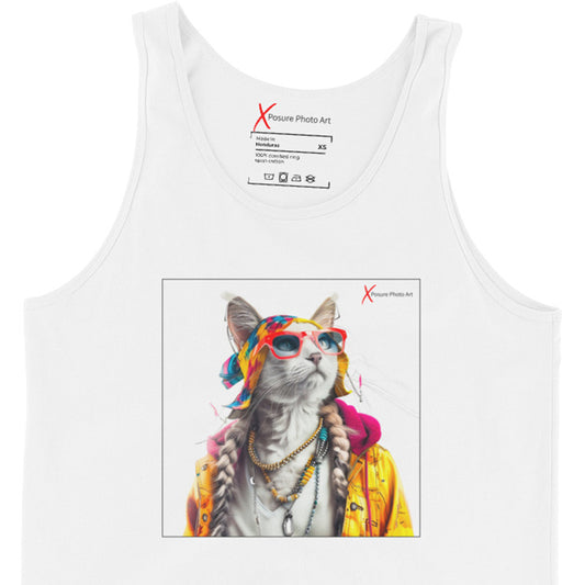Unisex Tank Top, Hippie Cat