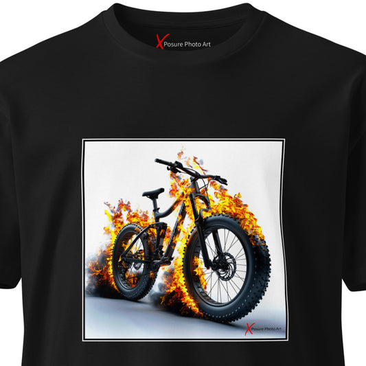 Unisex premium t-shirt, Wheels on Fire MTB