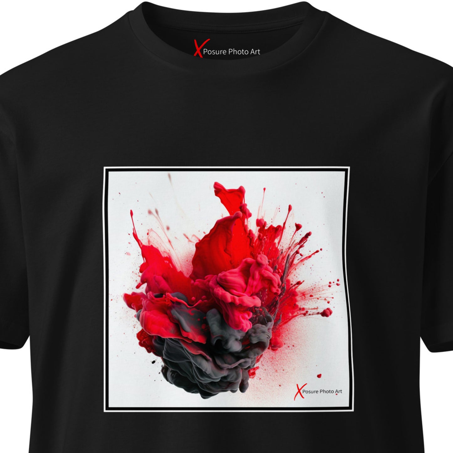Unisex premium t-shirt, Red Black Collision
