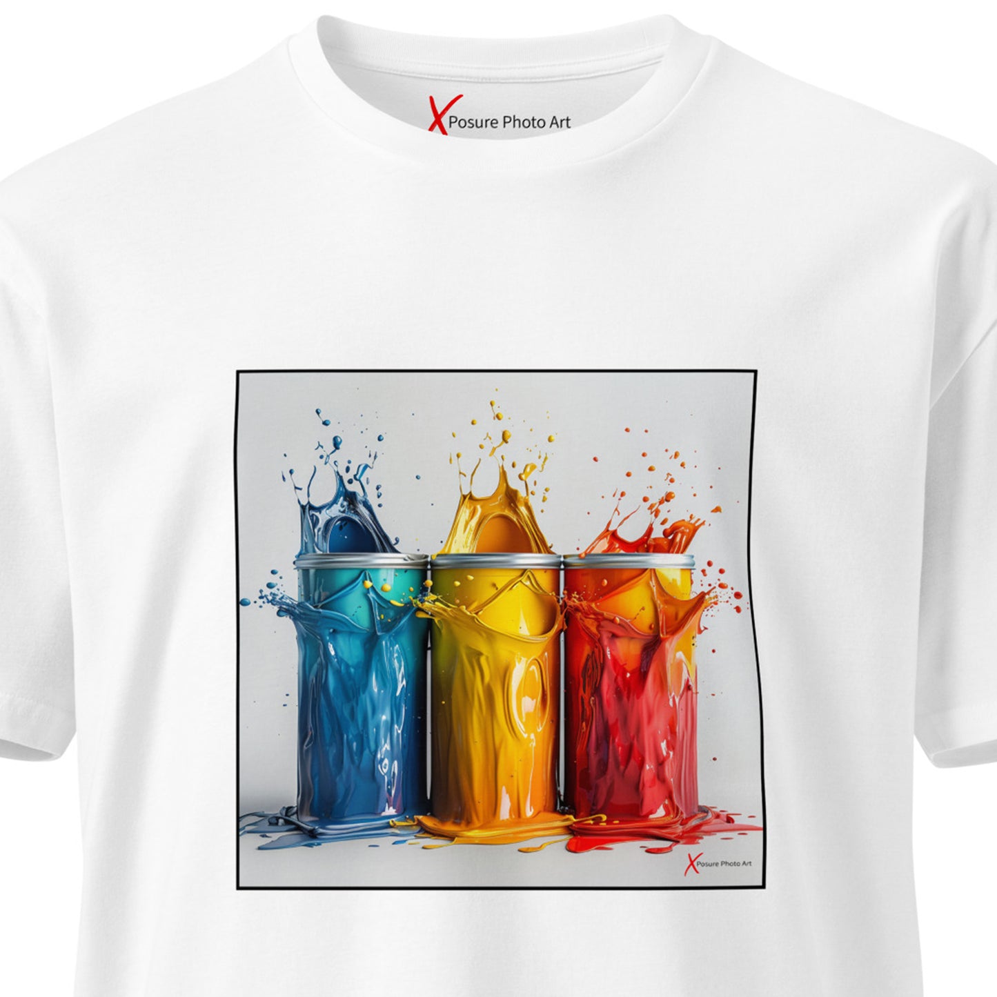 Unisex premium t-shirt, Color Splash Cans