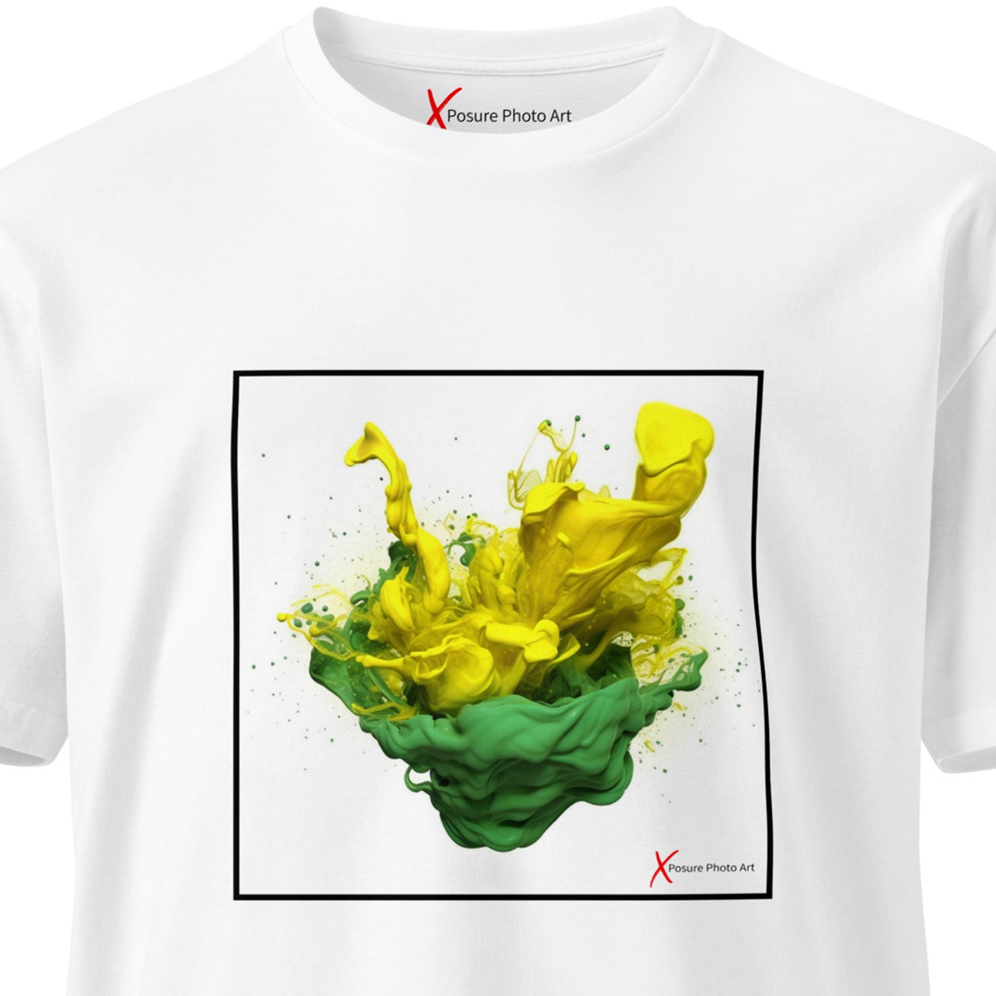 Unisex premium t-shirt, Green Yellow Flower