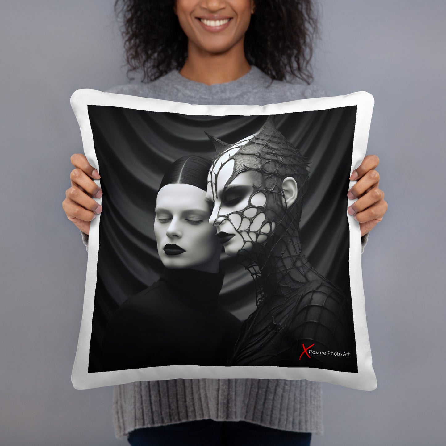 Xposure Custom Pillow-18”x18”- Black Widow