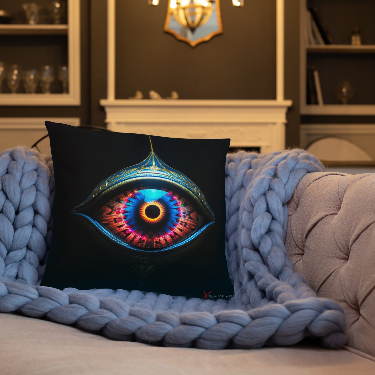 Xposure Custom Pillow-18”x18”-Cyber Eye