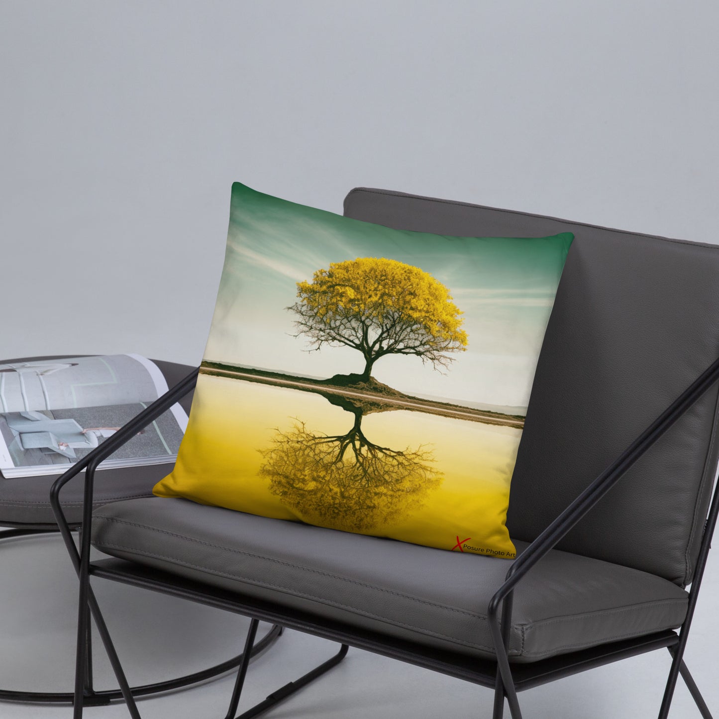 Xposure Custom Pillow- 18"x18"- Yellow Tree