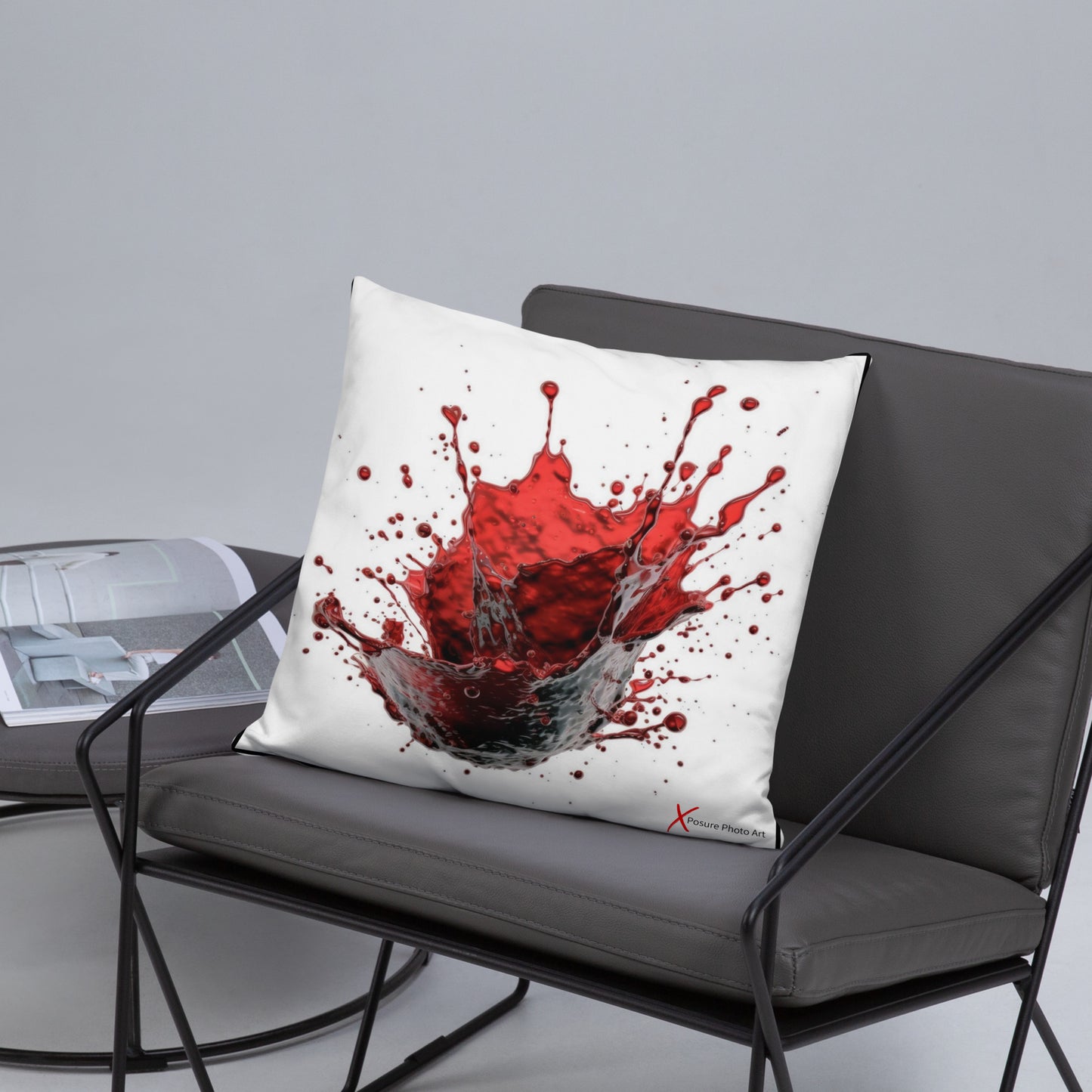 Xposure Custom Pillow-18”x18”-Blood Red