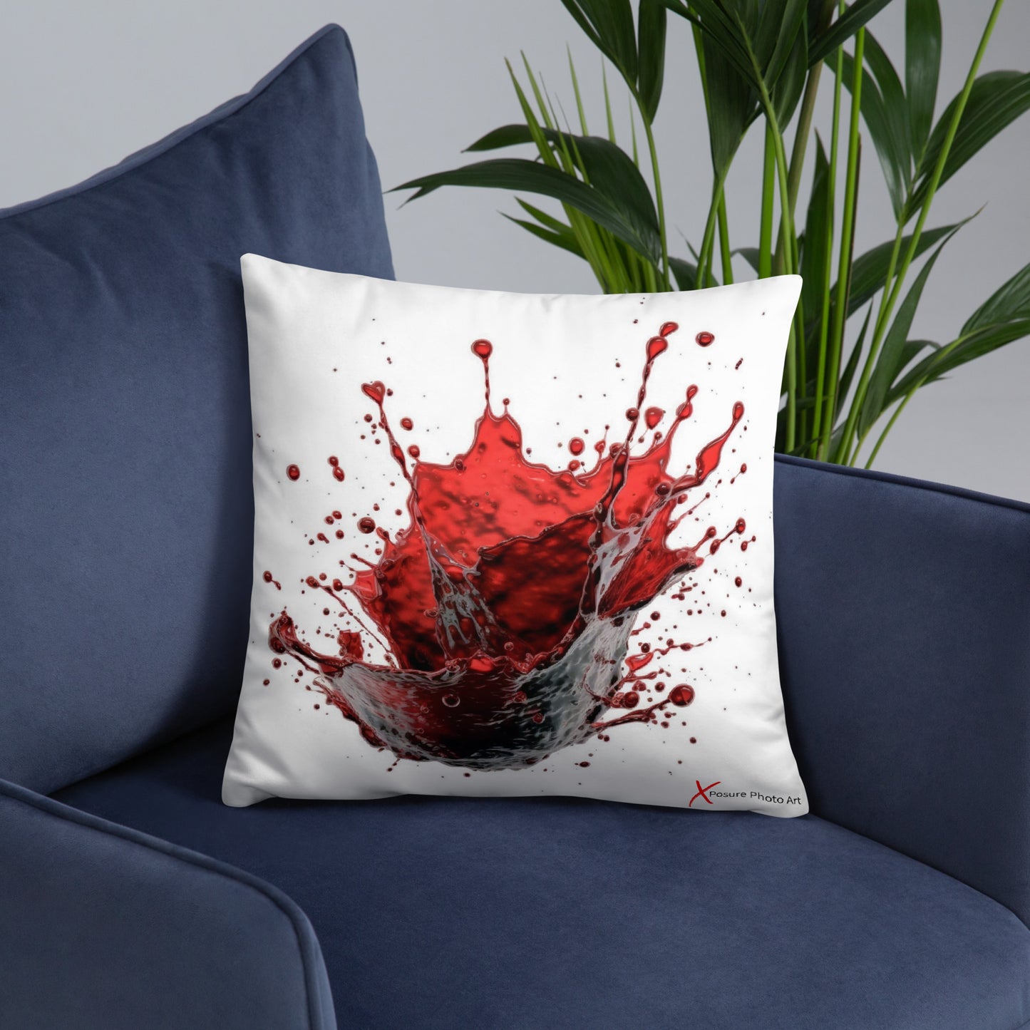 Xposure Custom Pillow-18”x18”-Blood Red