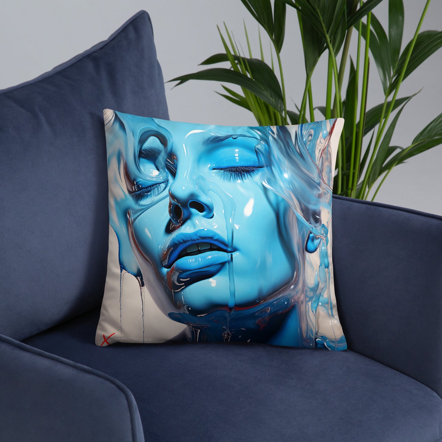 Xposure Custom Pillow-18”x18”-Fluids