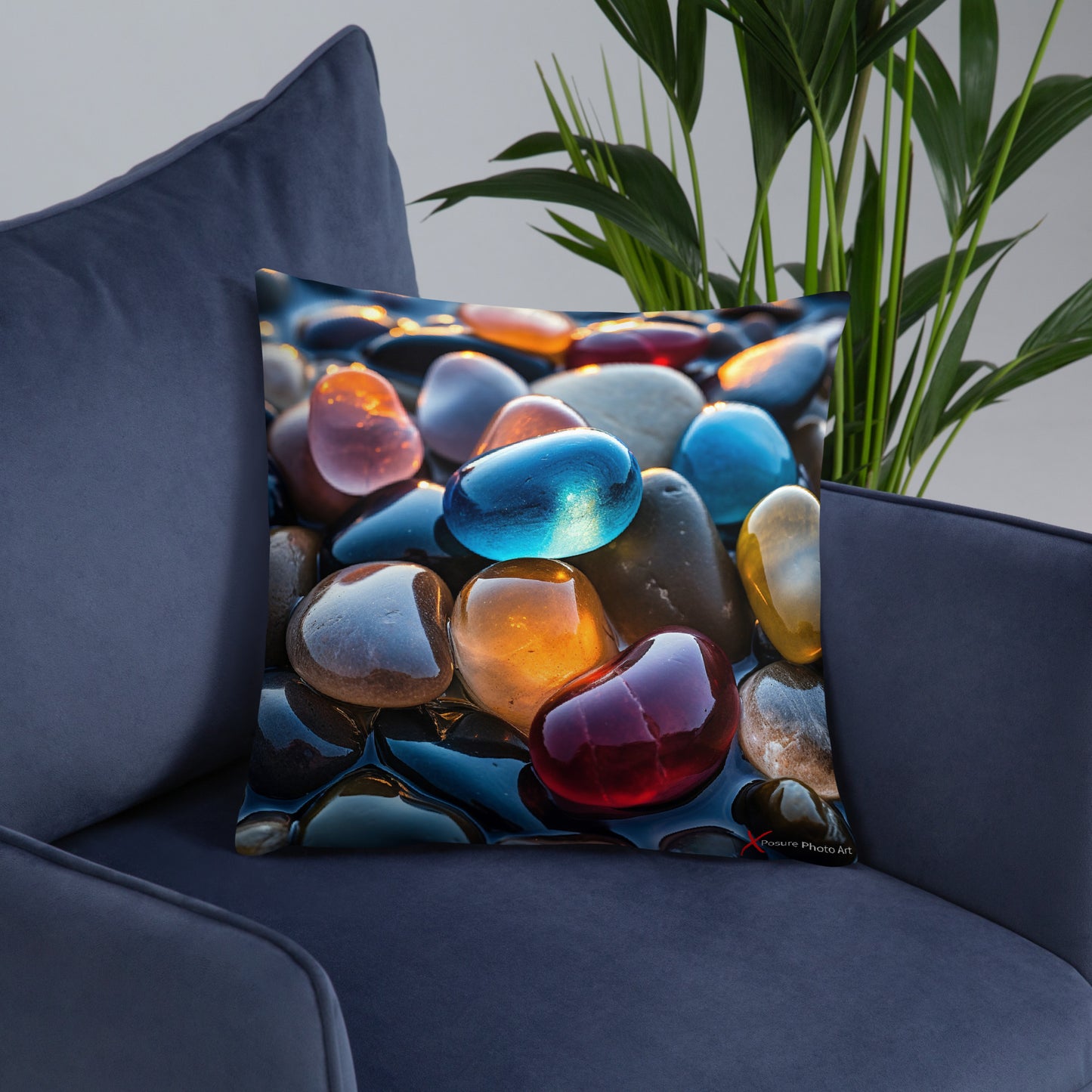 Xposure Custom Pillow-18”x18”- Pebbles