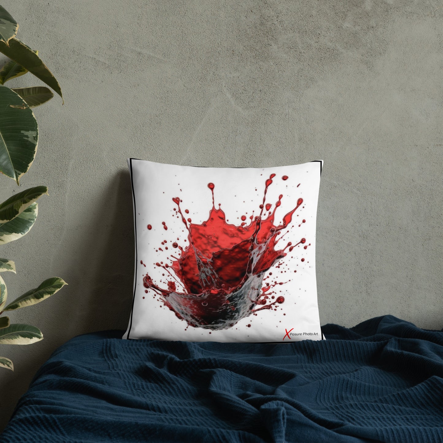 Xposure Custom Pillow-18”x18”-Blood Red