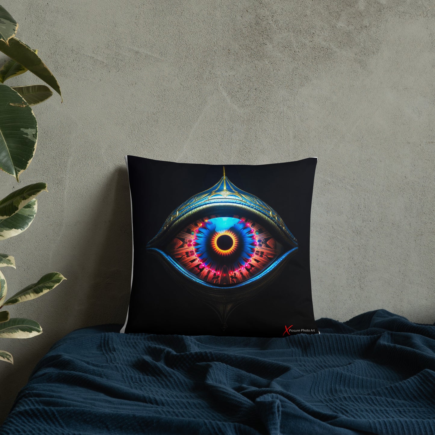 Xposure Custom Pillow-18”x18”-Cyber Eye