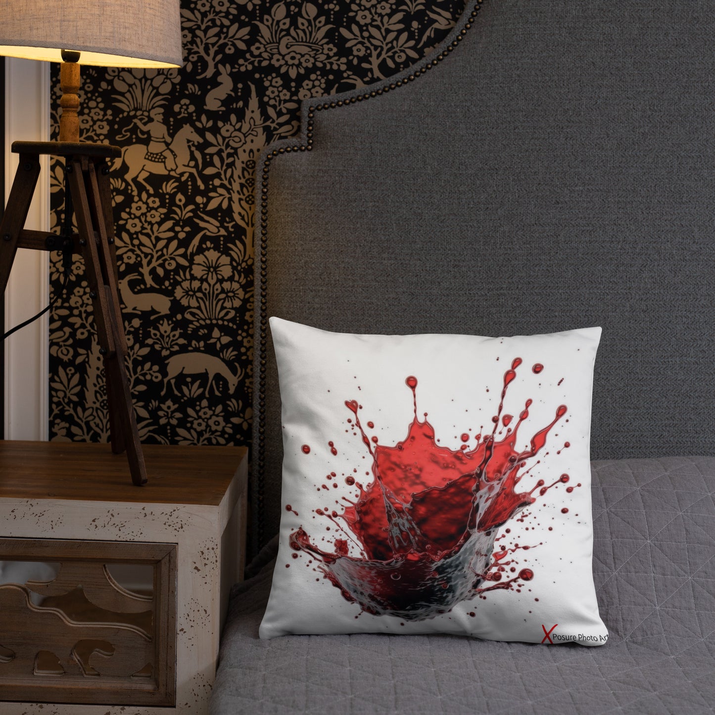 Xposure Custom Pillow-18”x18”-Blood Red