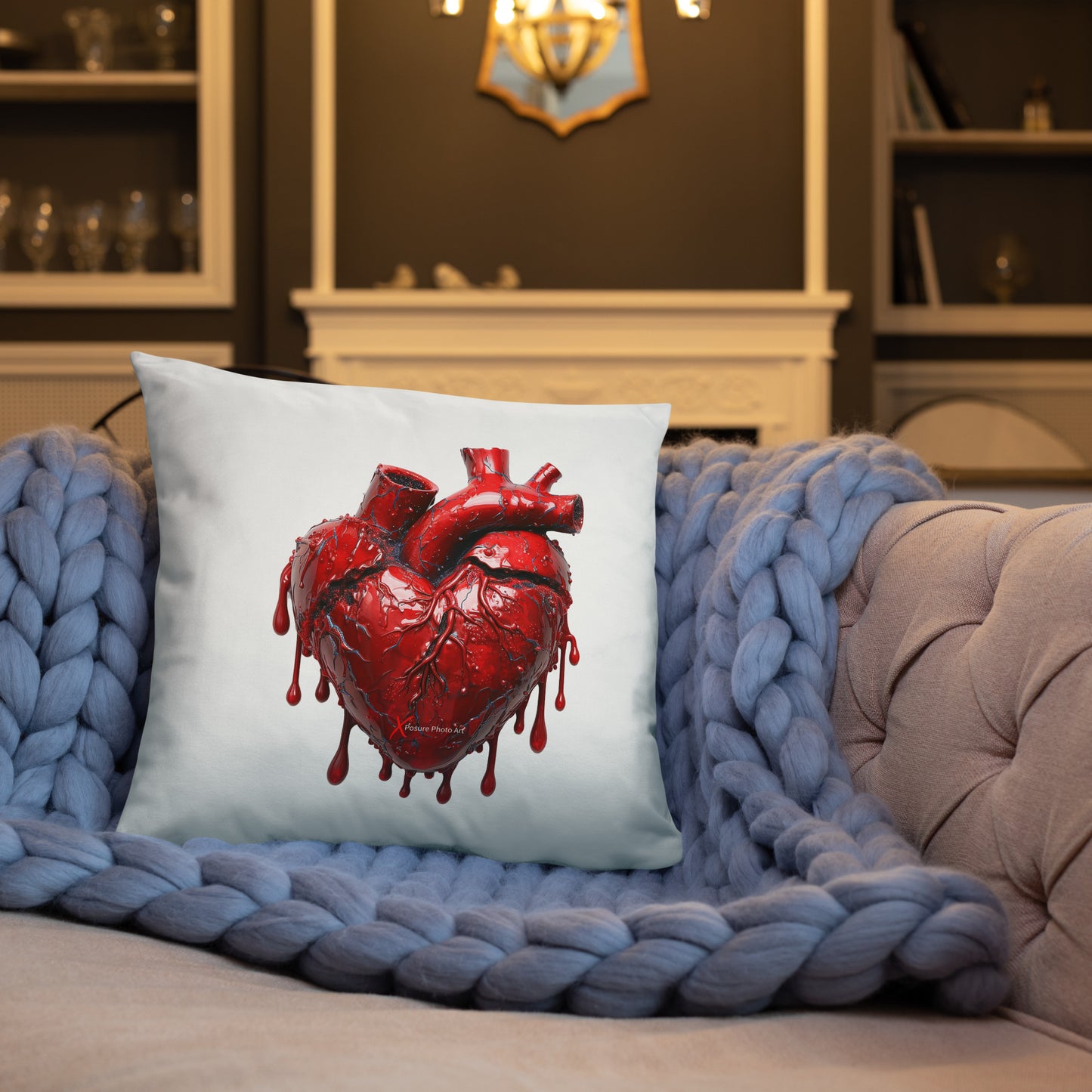 Xposure Custom Pillow-18”x18”-Bleeding Heart