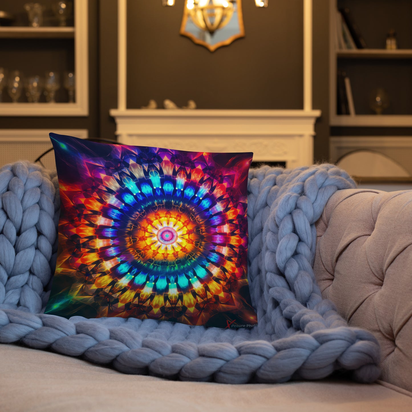 Xposure Custom Pillow-18”x18”-Kaleidoscope