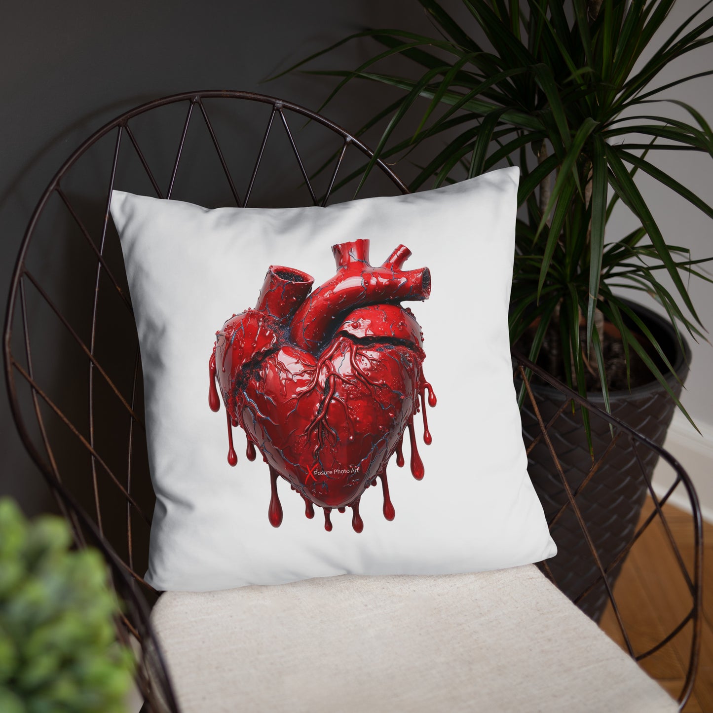 Xposure Custom Pillow-18”x18”-Bleeding Heart