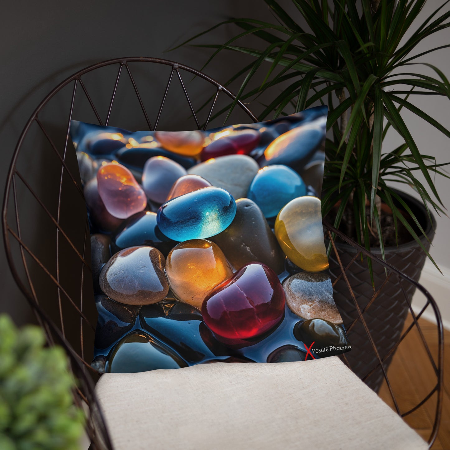 Xposure Custom Pillow-18”x18”- Pebbles