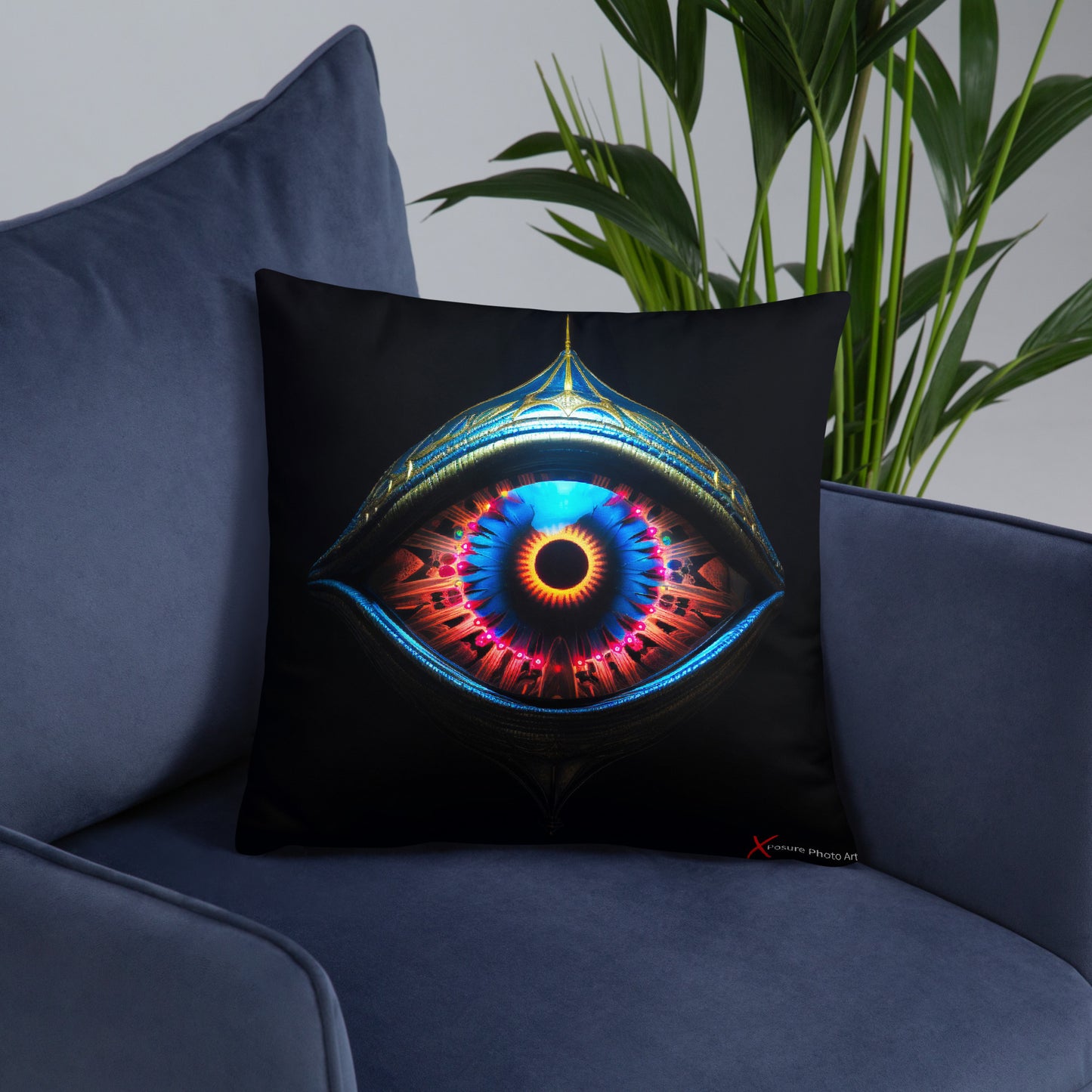 Xposure Custom Pillow-18”x18”-Cyber Eye