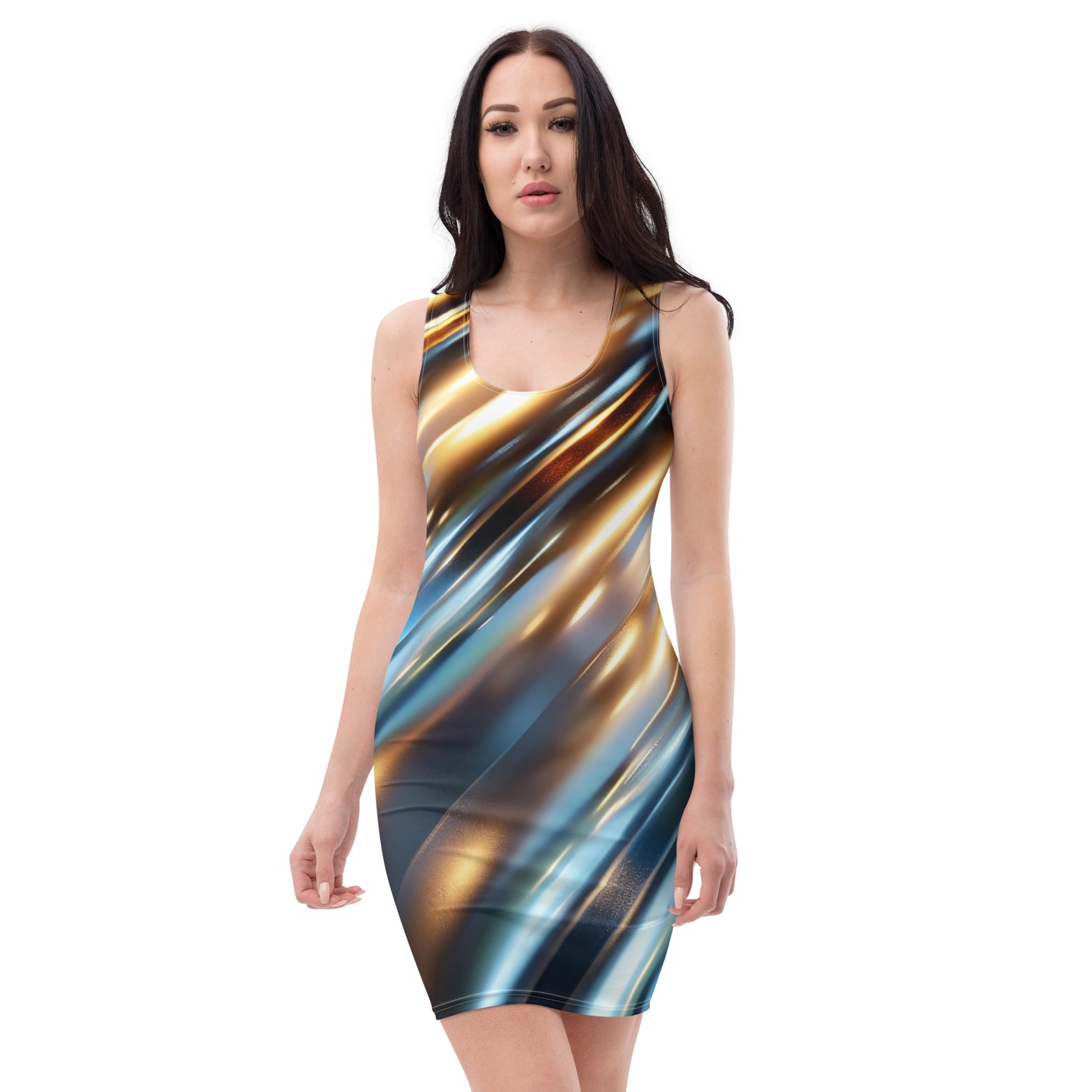 Photographic Art Dress Collection- Gold Metal