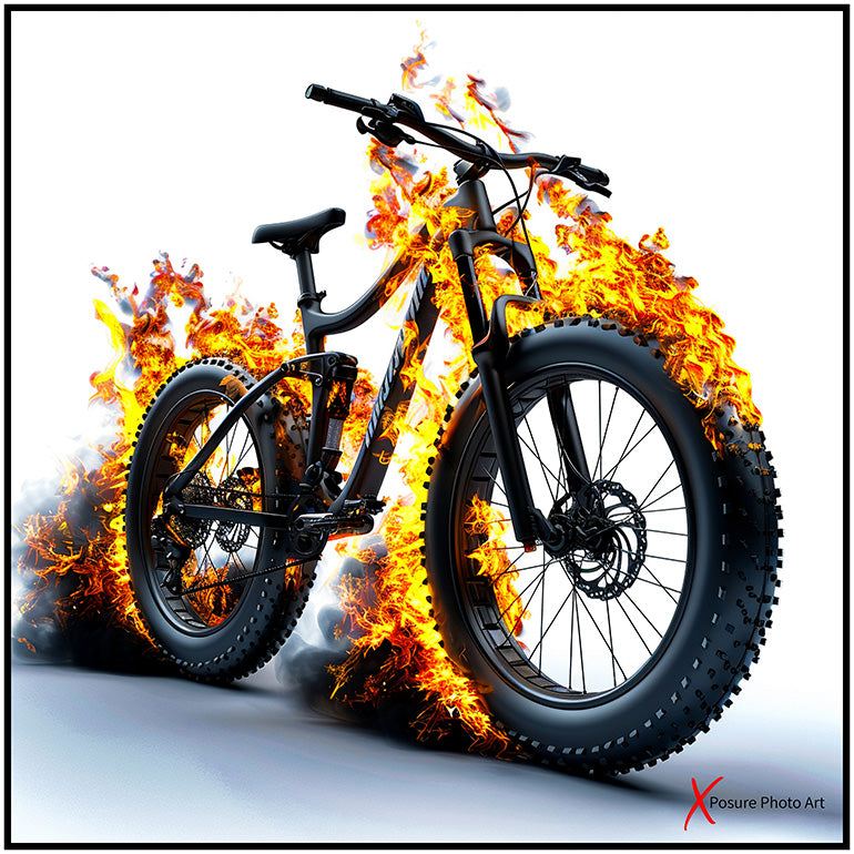 Unisex premium t-shirt, Wheels on Fire MTB