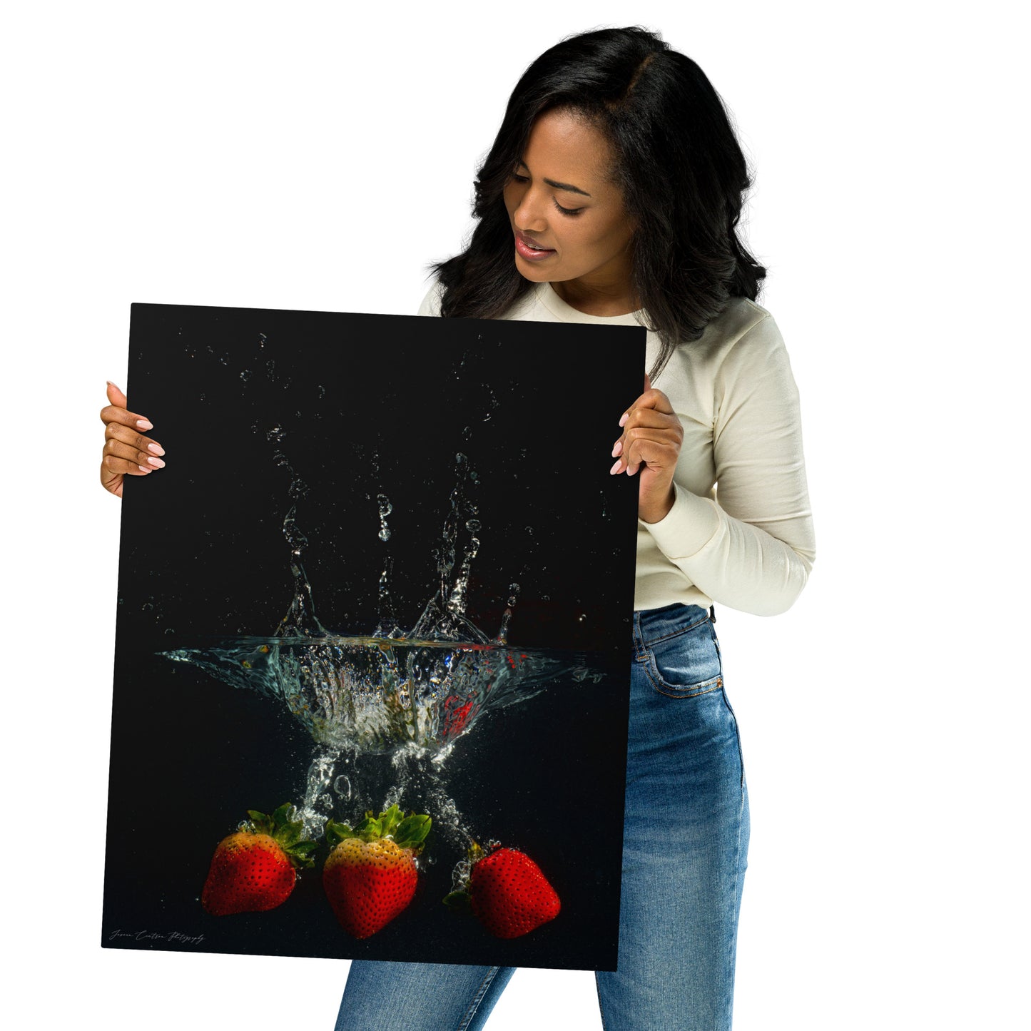 Metal prints, Strawberries Splash