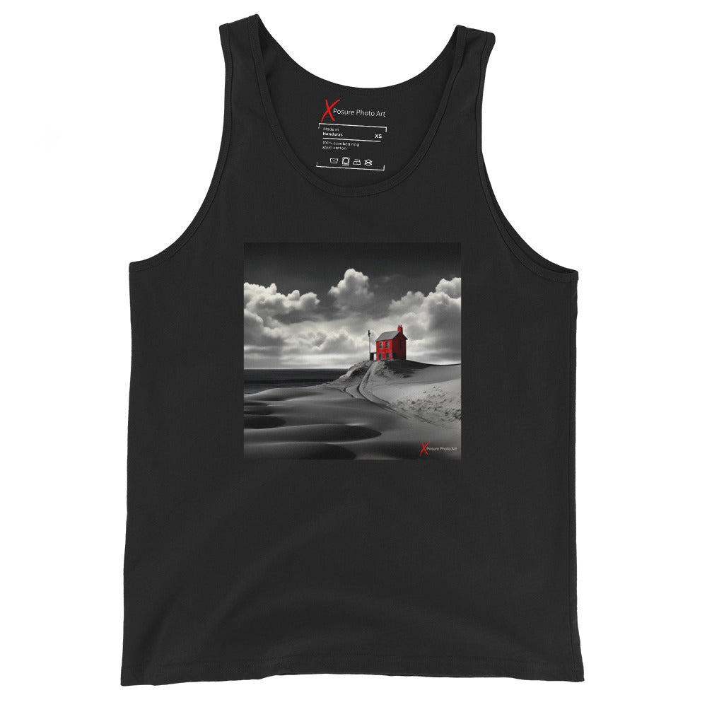 Unisex Tank Top, Red Cottage