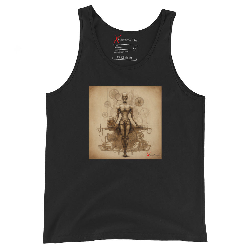 Unisex Tank Top, Da Vinci Steampunk Woman