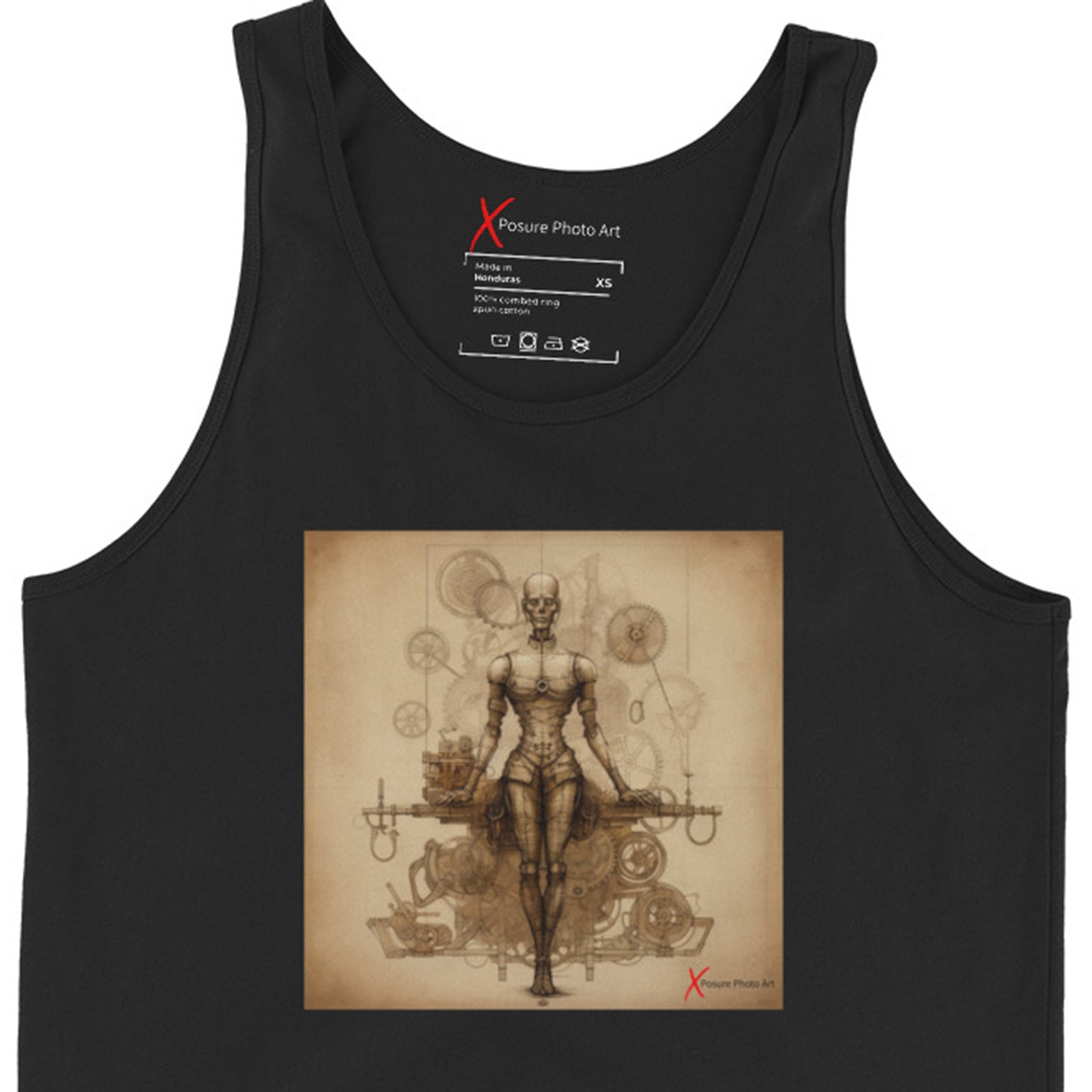 Unisex Tank Top, Da Vinci Steampunk Woman