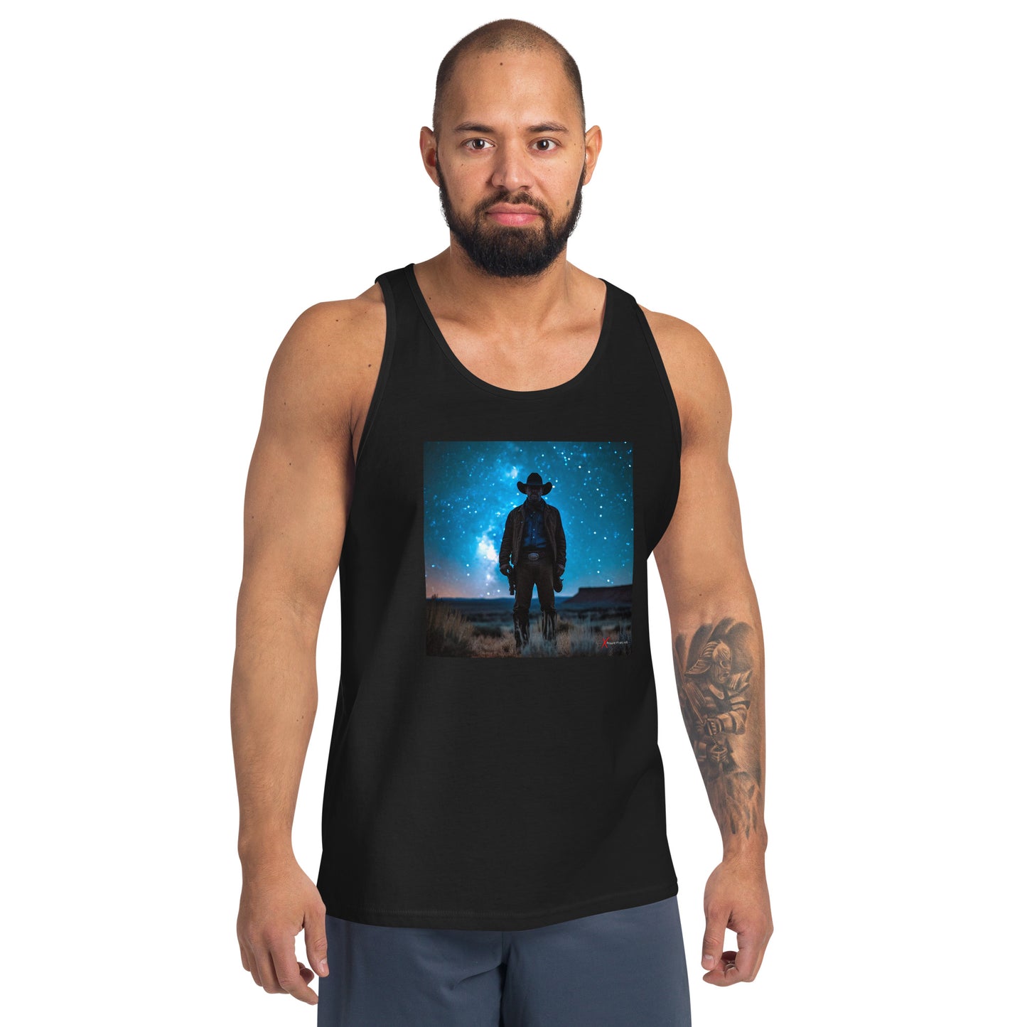 Unisex Tank Top, Night Cowboy