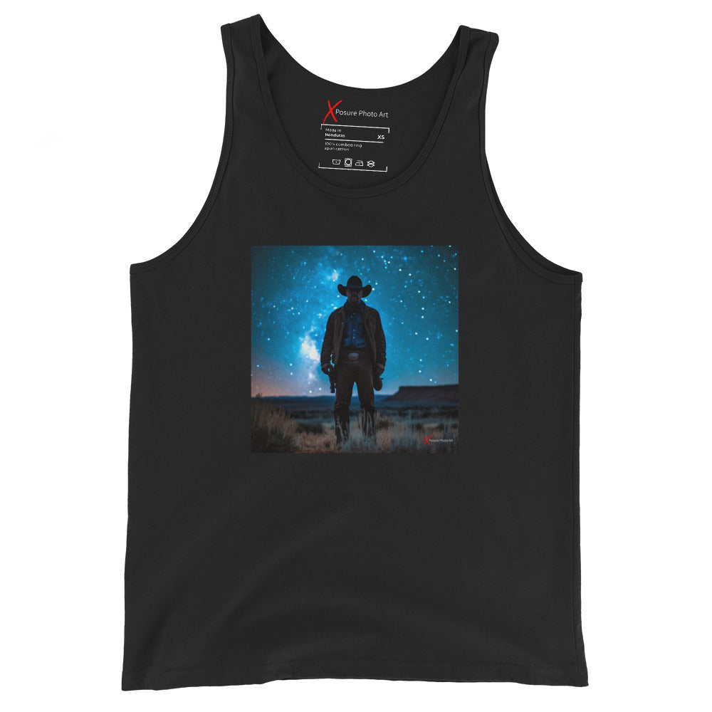 Unisex Tank Top, Night Cowboy