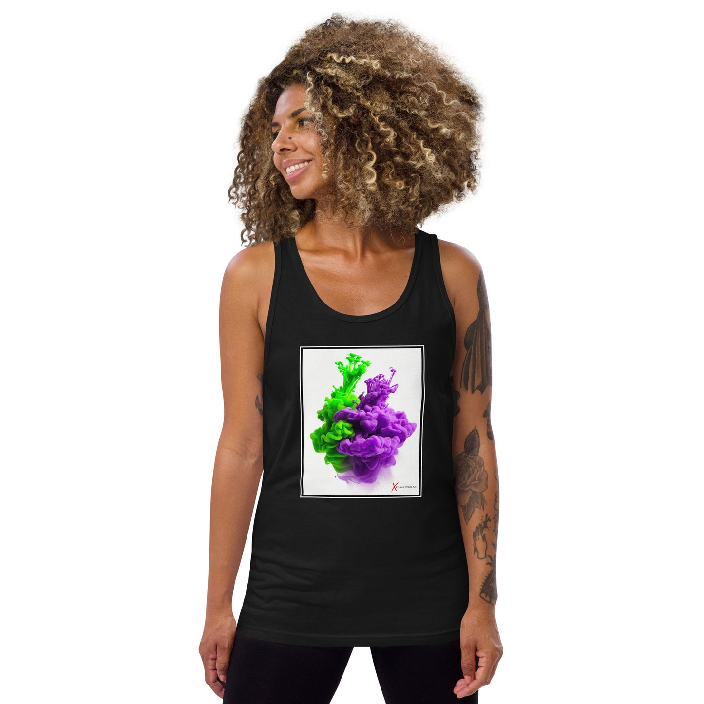 Unisex Tank Top, Purple Green Hug