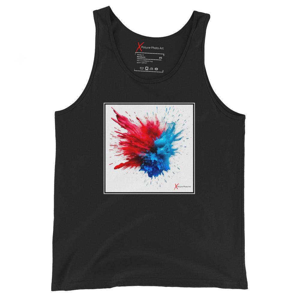 Unisex Tank Top, Red Blue Explosion