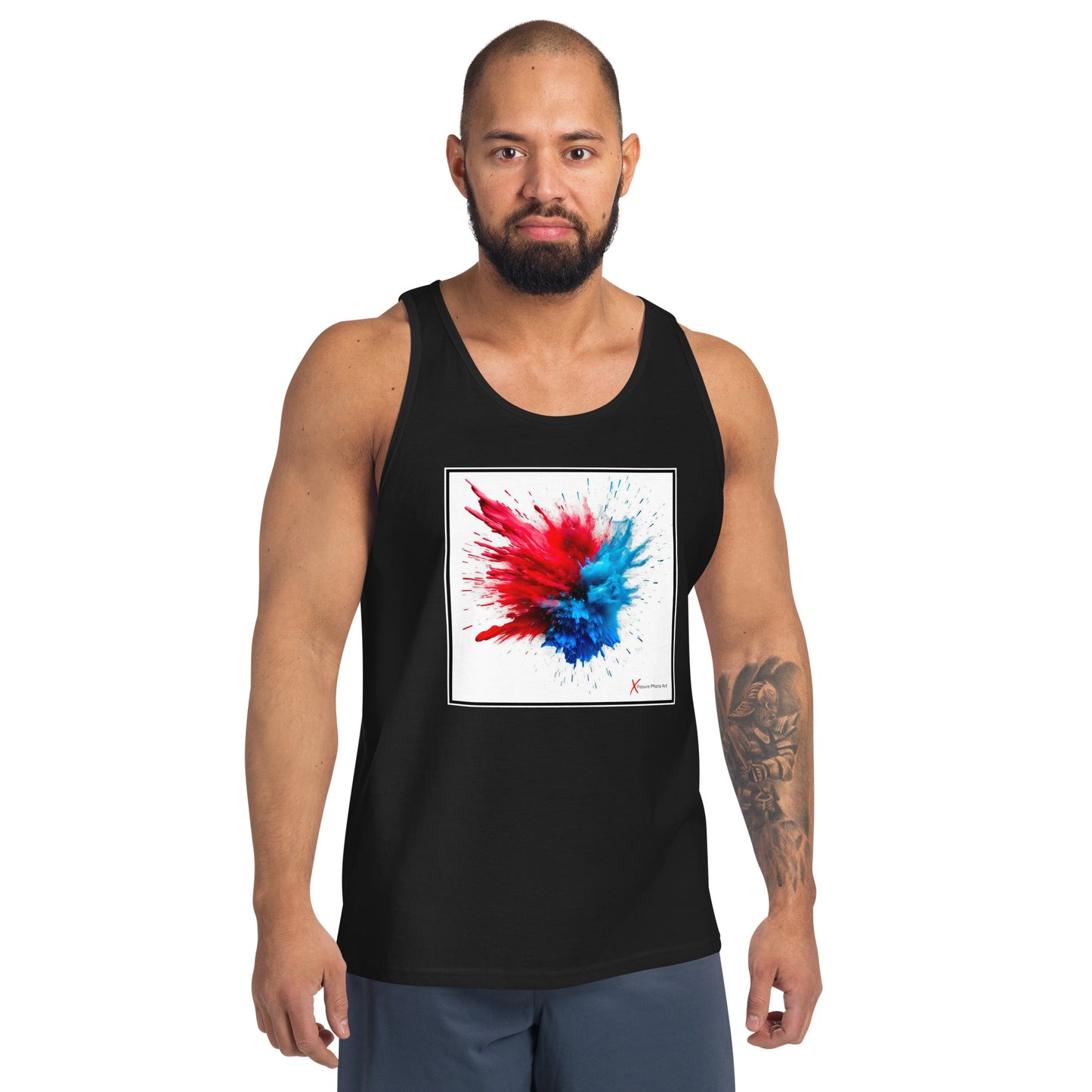 Unisex Tank Top, Red Blue Explosion