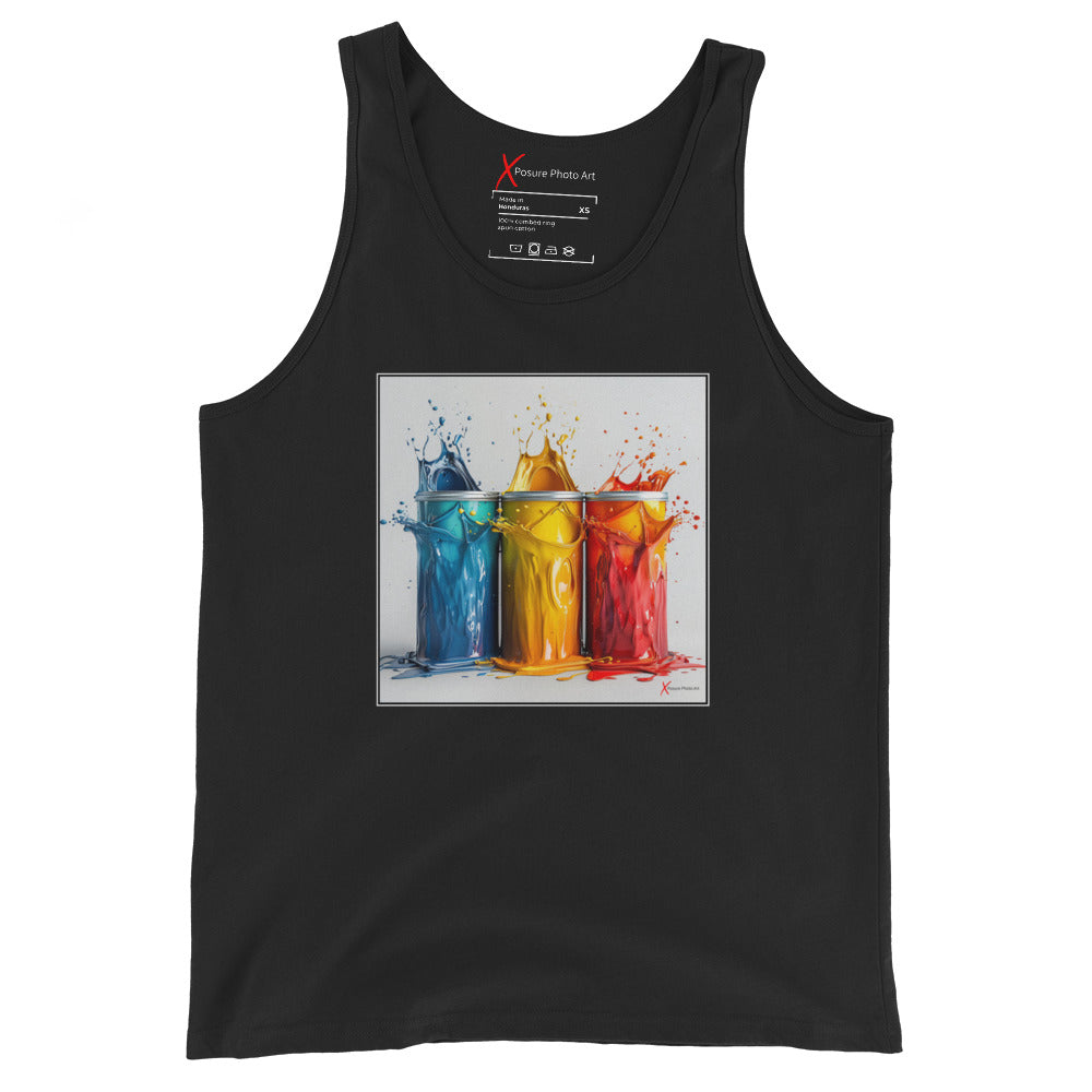 Unisex Tank Top, Color Splash Cans