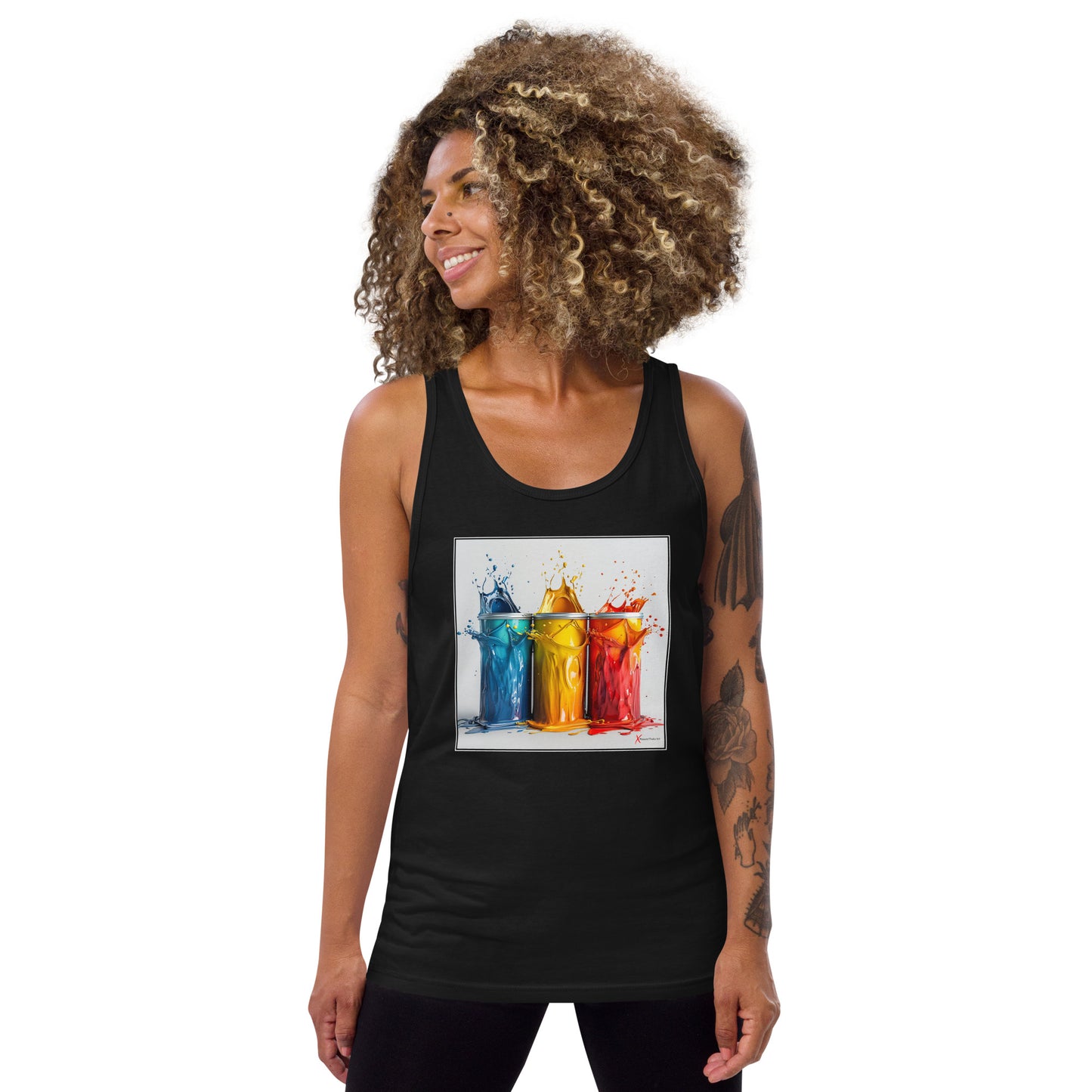 Unisex Tank Top, Color Splash Cans