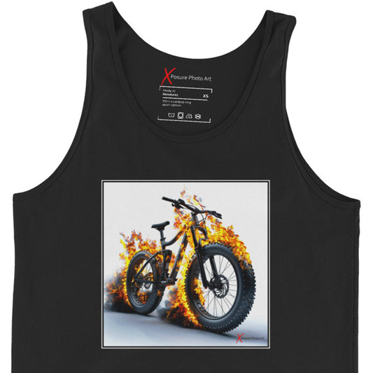 Unisex Tank Top, Wheels On Fire MTB