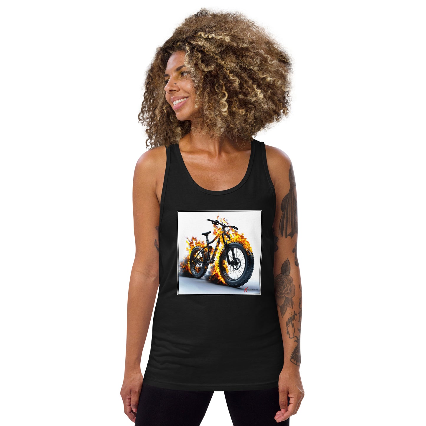 Unisex Tank Top, Wheels On Fire MTB