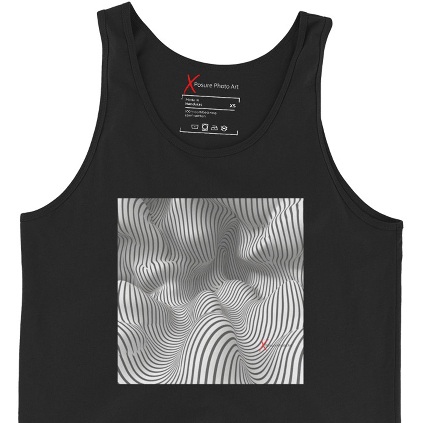Unisex Tank Top- Op Art Curve