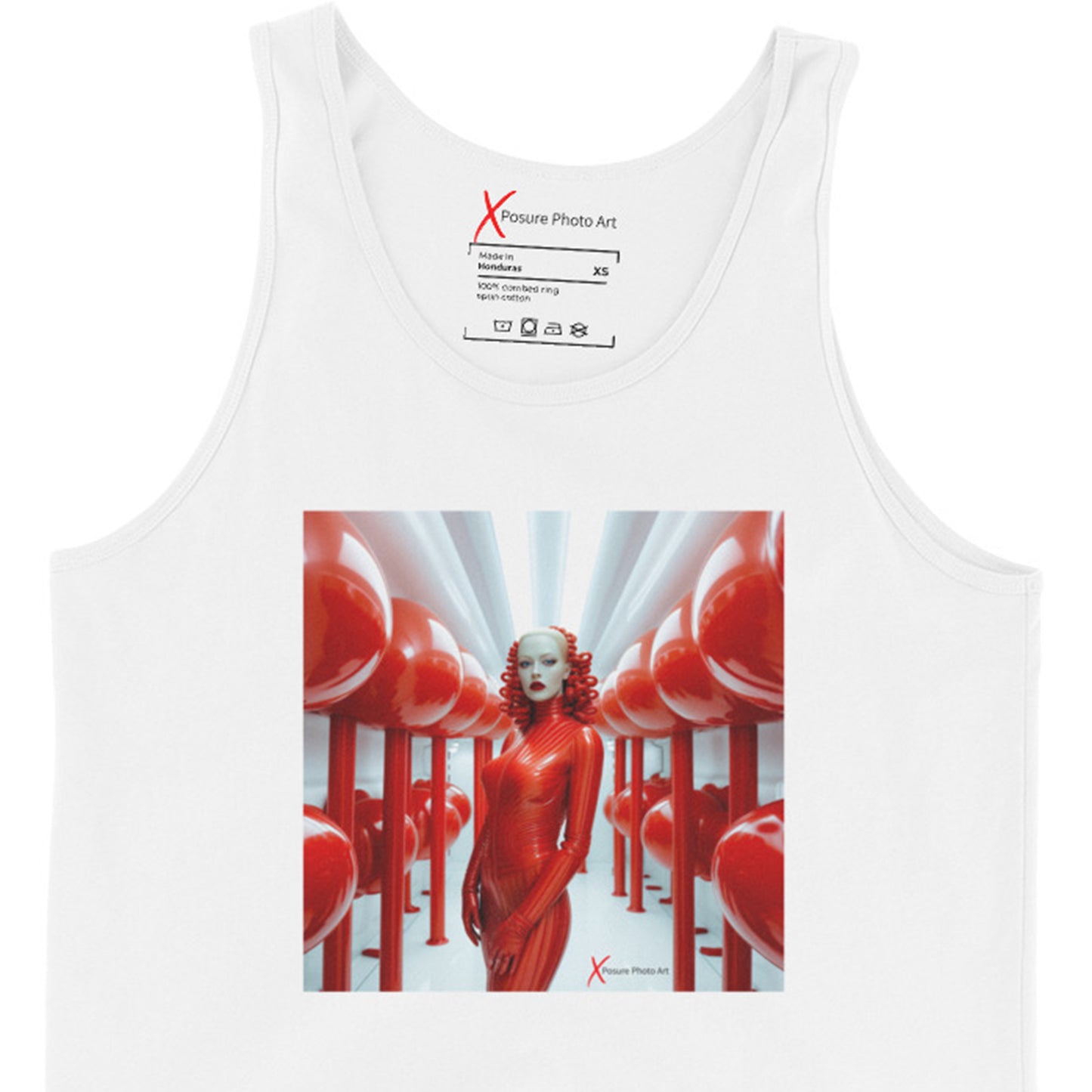 Unisex Tank Top, Latex in Red