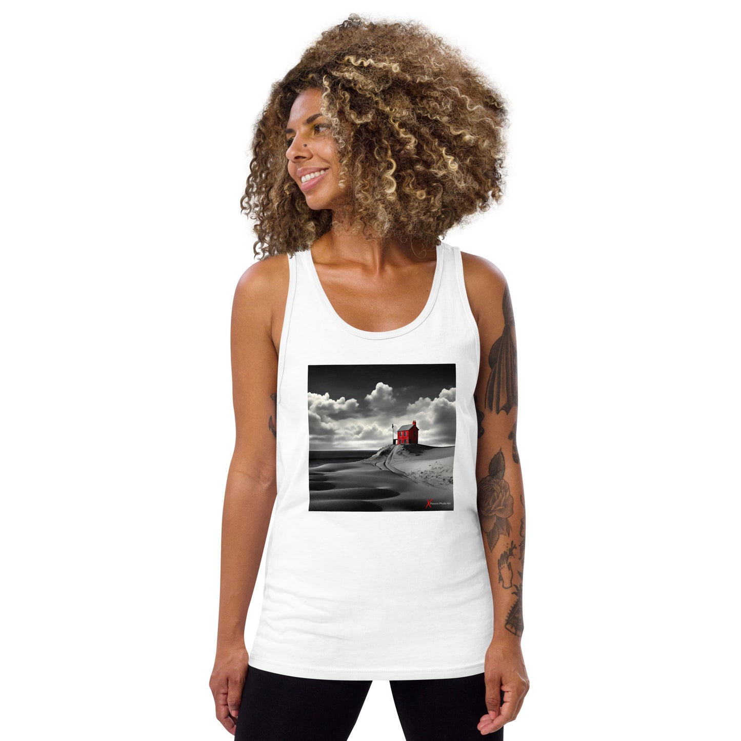 Unisex Tank Top, Red Cottage