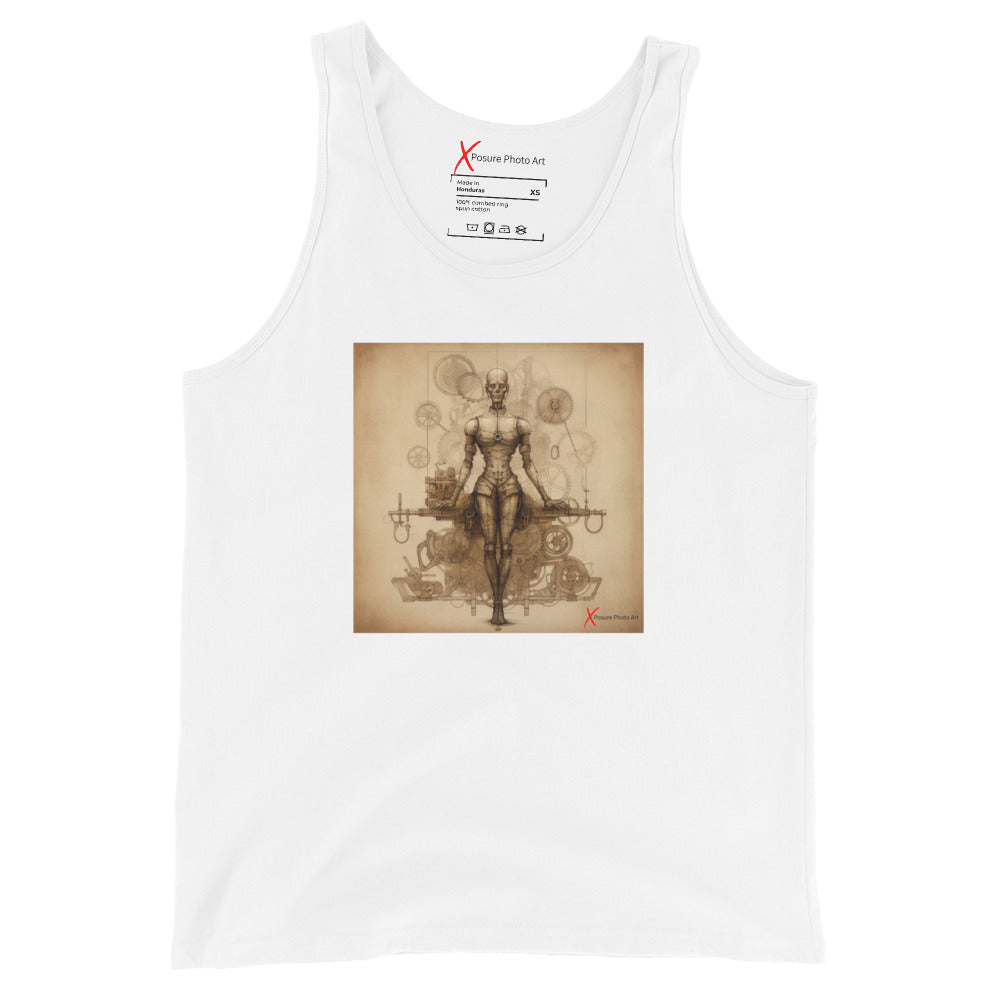 Unisex Tank Top, Da Vinci Steampunk Woman