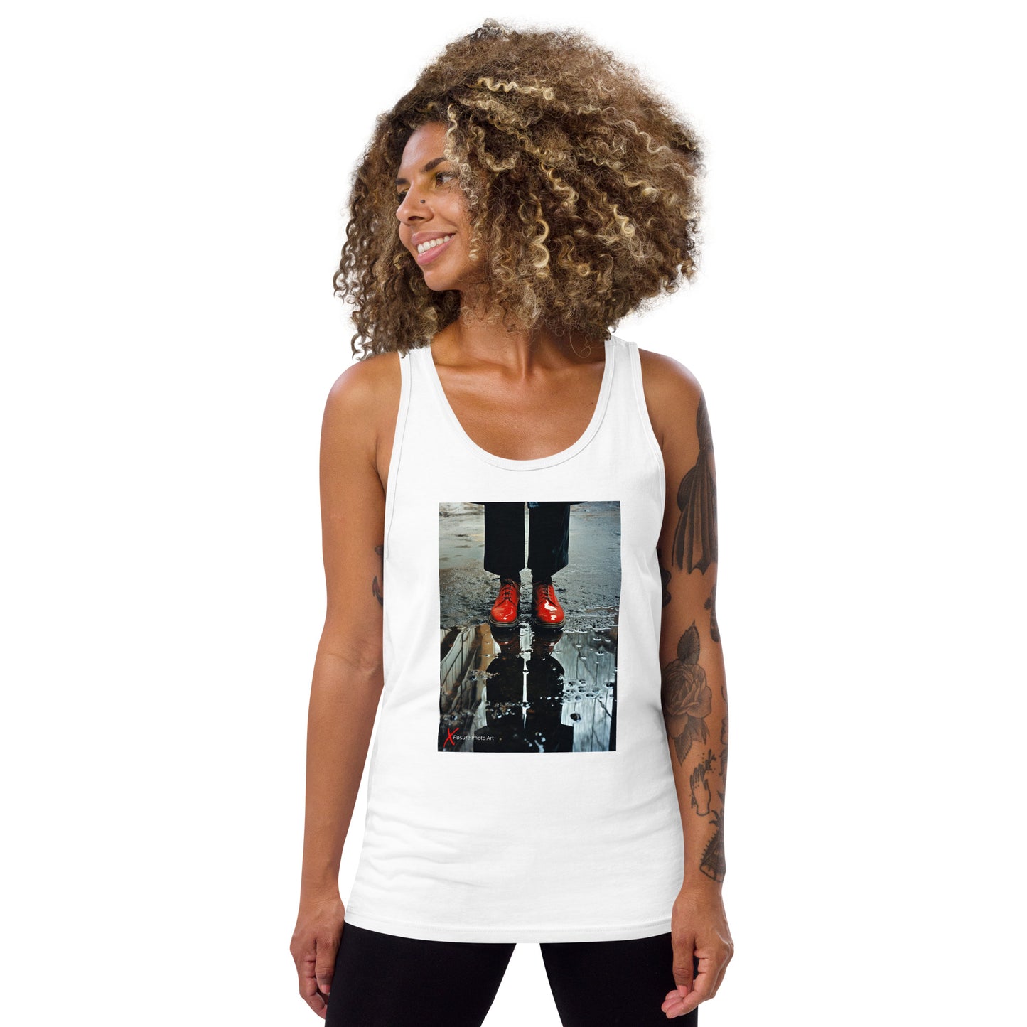 Unisex Tank Top, Red Shiny Shoes