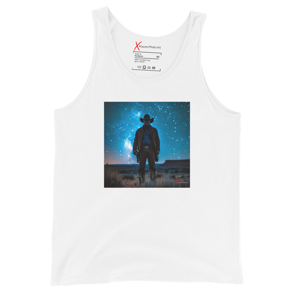 Unisex Tank Top, Night Cowboy