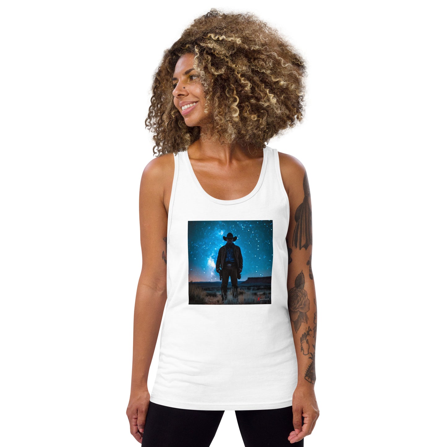 Unisex Tank Top, Night Cowboy