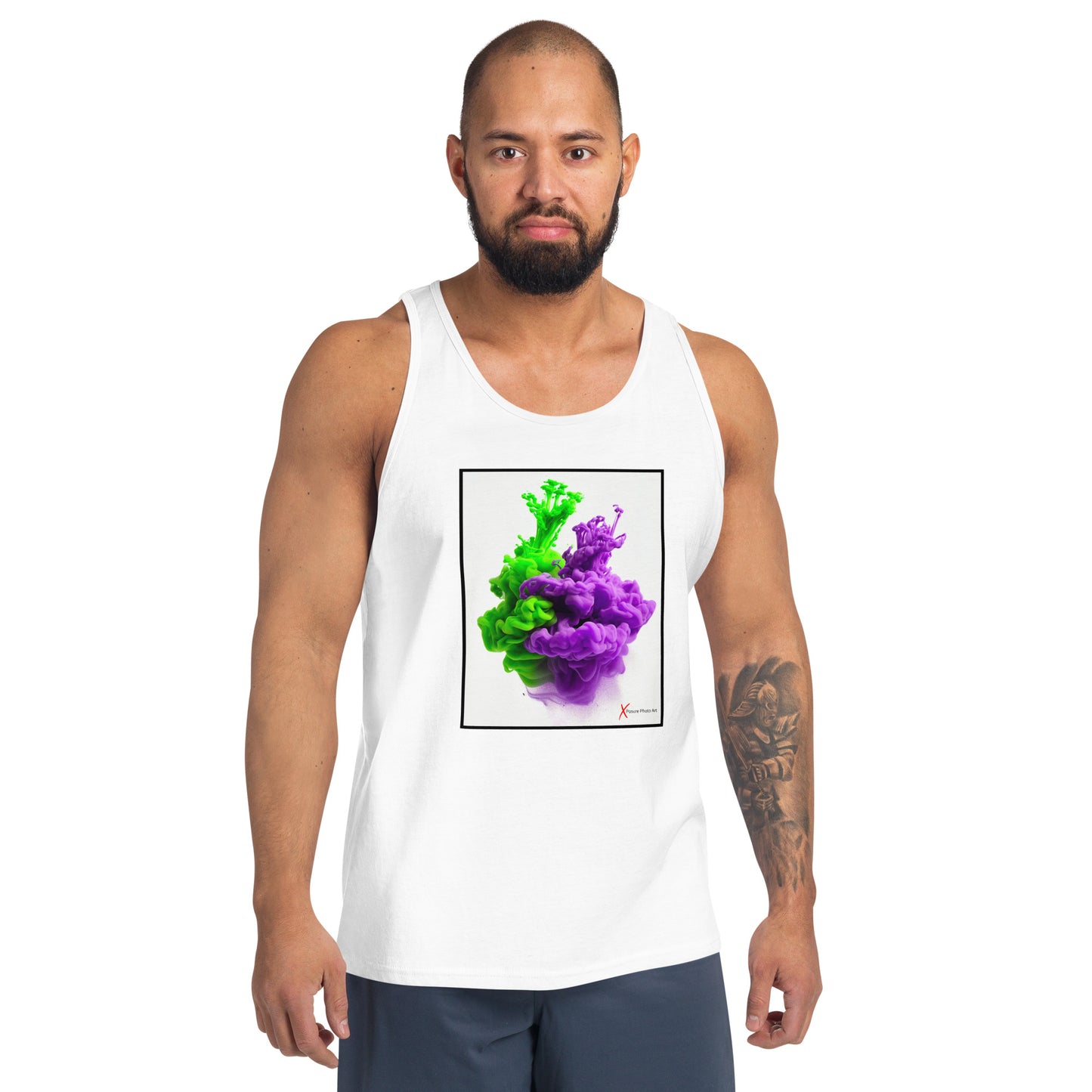 Unisex Tank Top, Purple Green Hug