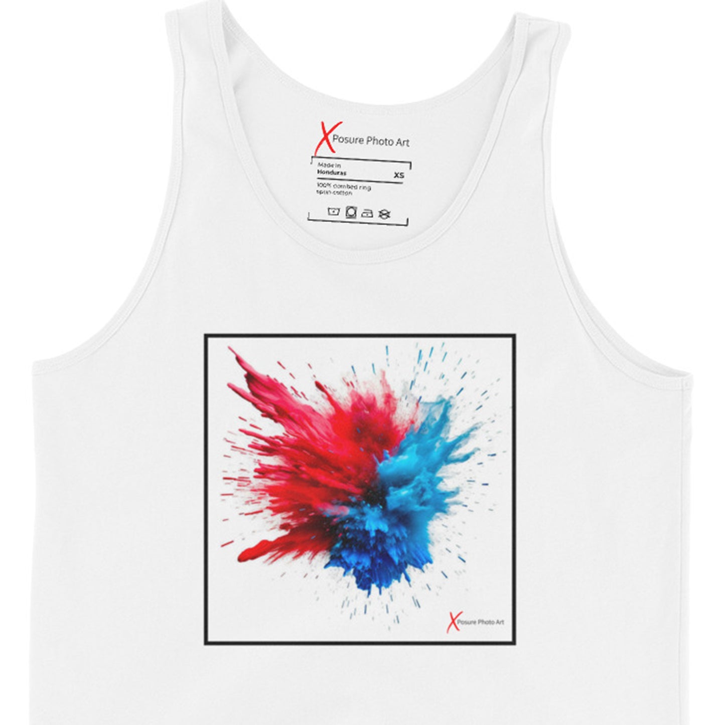 Unisex Tank Top, Red Blue Explosion
