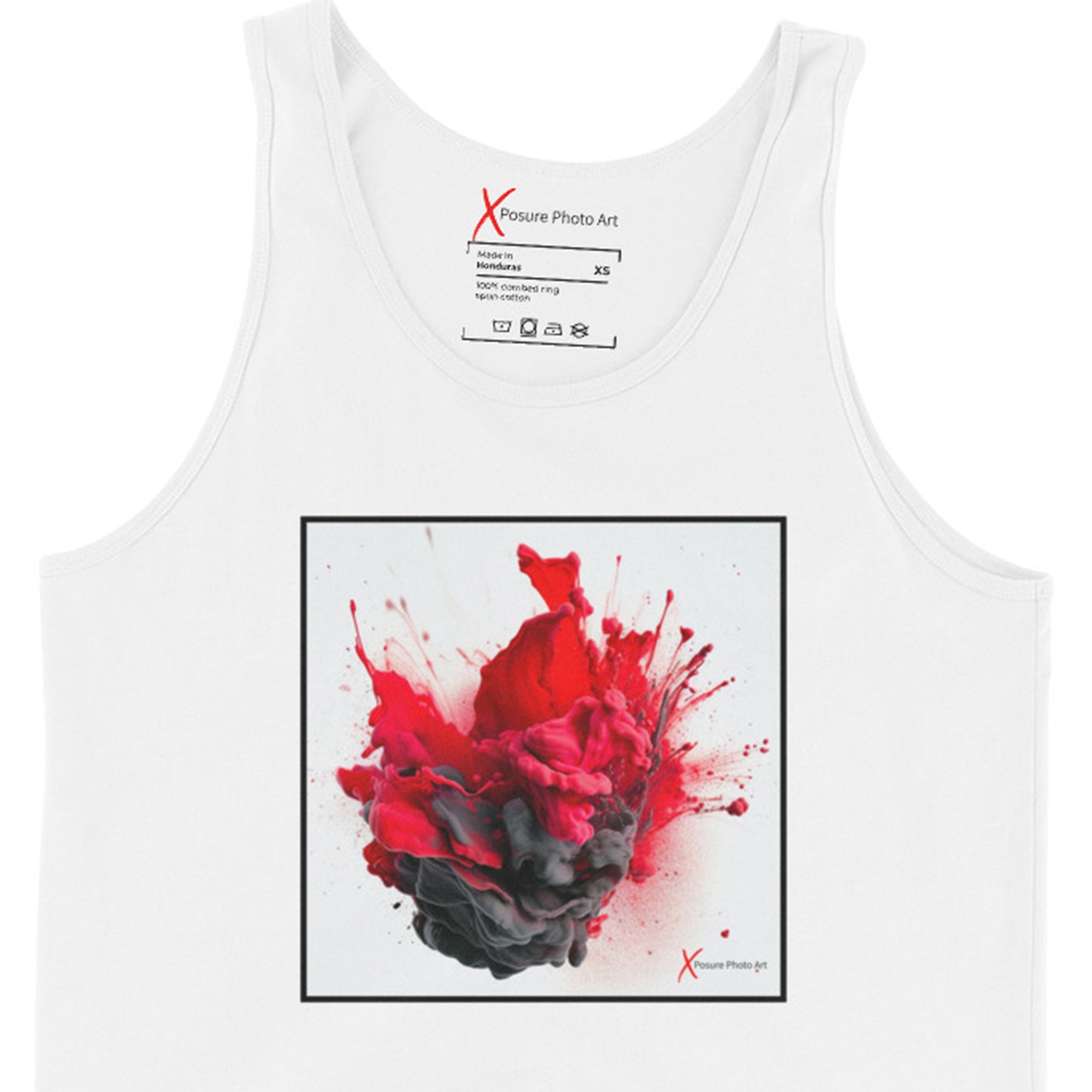 Unisex Tank Top, Red Black Collision