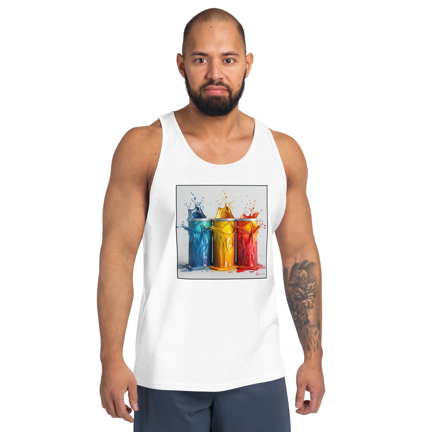 Unisex Tank Top, Color Splash Cans