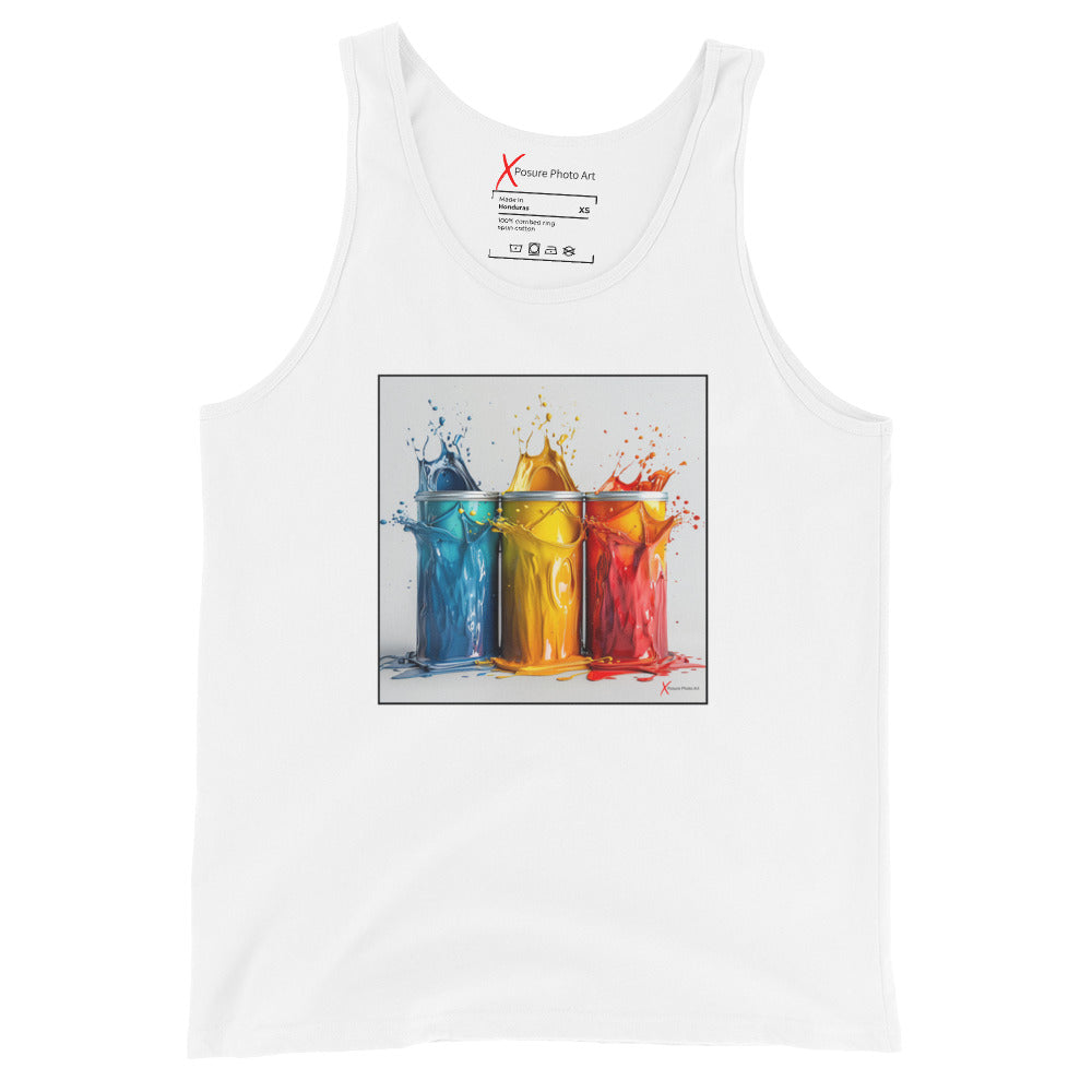 Unisex Tank Top, Color Splash Cans