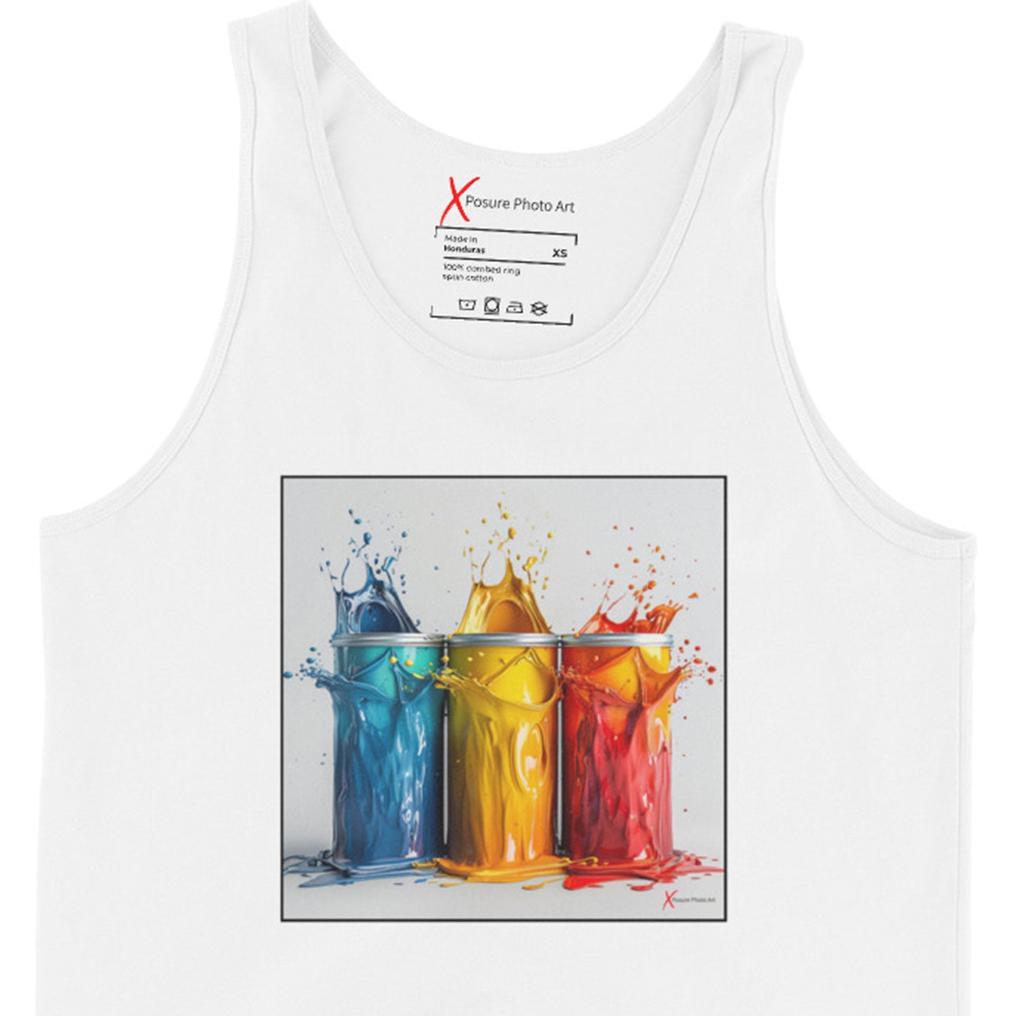 Unisex Tank Top, Color Splash Cans